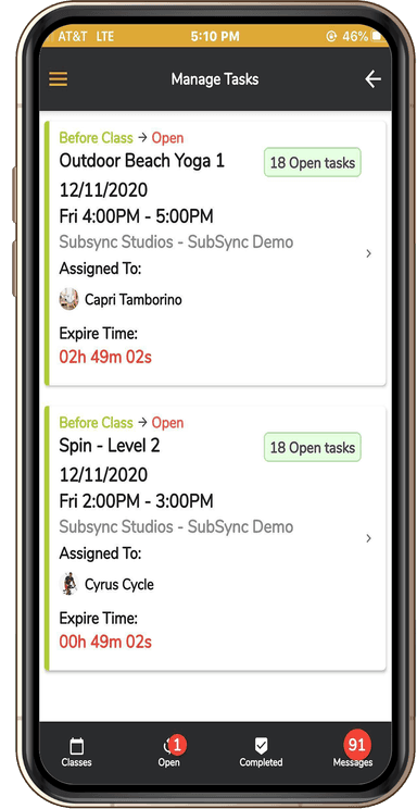 Manage your Staff from the App